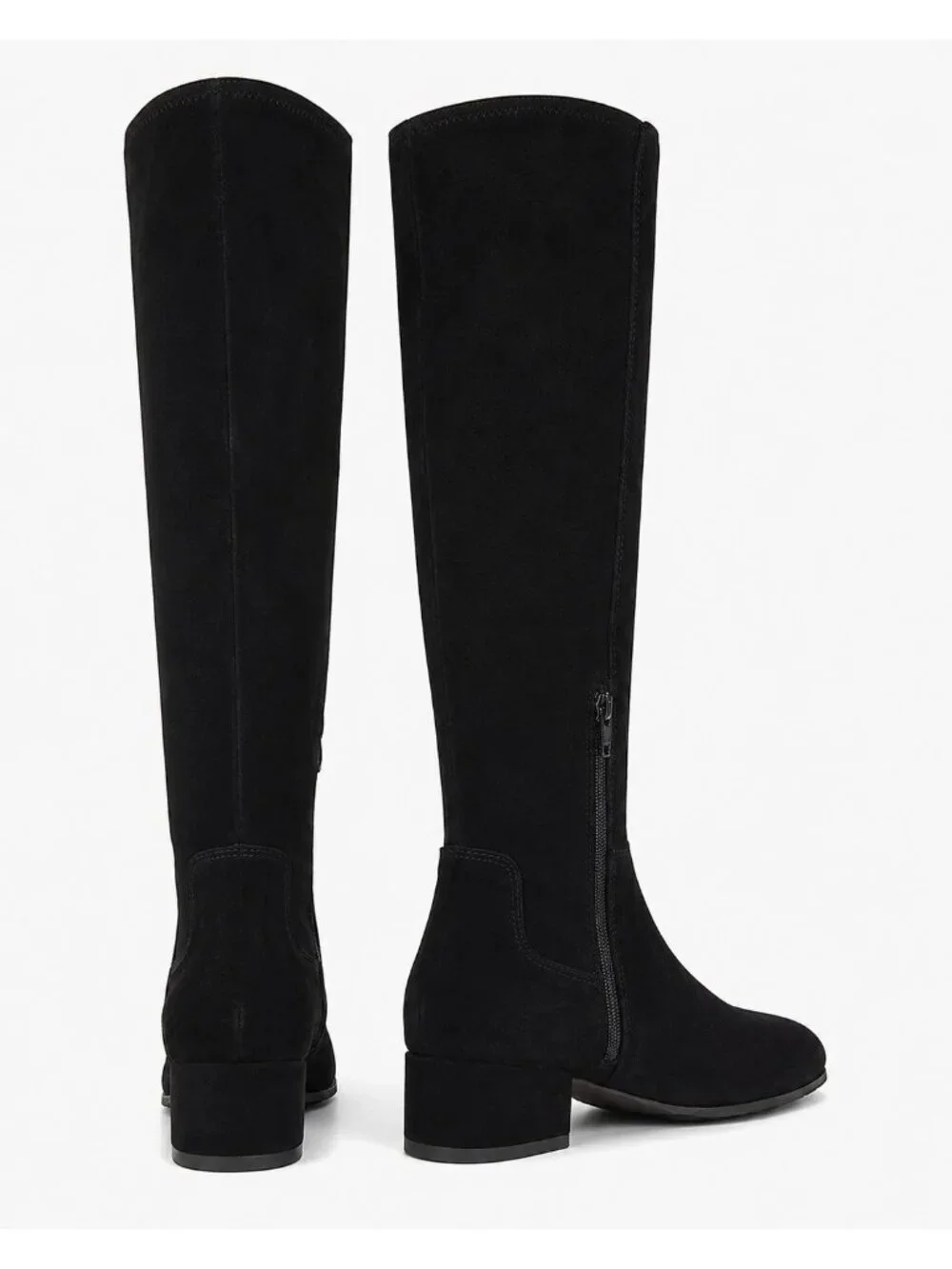 SD5 - Dune London Tayla Black Suede Stretch Knee-High Boots EU 41 US 8 New in Bo